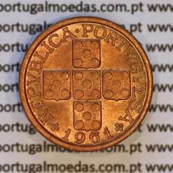 X centavos 1961 Bronze Republica Portuguesa, 10 centavos 1961 bronze, (Soberba), World Coins Portugal KM 583