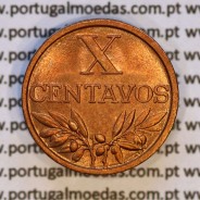 X centavos 1961 Bronze Republica Portuguesa, 10 centavos 1961 bronze, (Soberba), World Coins Portugal KM 583