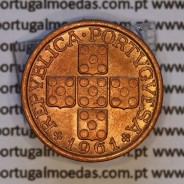 Portugal, bronze coin of 10 centavos 1961 Portuguese Republic, X centavos 1961 Bronze, (UNC), World Coins Portugal KM 583
