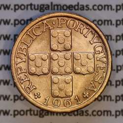 X centavos 1961 Bronze Republica Portuguesa, 10 centavos 1961 bronze, (Bela/Soberba), World Coins Portugal KM 583
