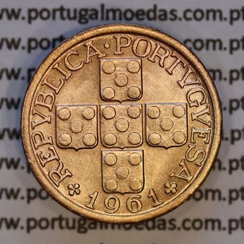 X centavos 1961 Bronze Republica Portuguesa, 10 centavos 1961 bronze, (Bela/Soberba), World Coins Portugal KM 583