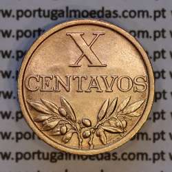 X centavos 1961 Bronze Republica Portuguesa, 10 centavos 1961 bronze, (Bela), World Coins Portugal KM 583