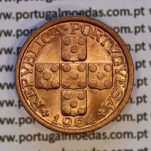 X centavos 1964 Bronze Republica Portuguesa, 10 centavos 1964 bronze, (Soberba), World Coins Portugal KM 583