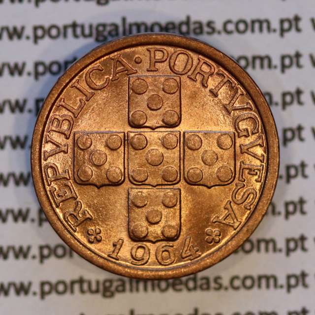 X centavos 1964 Bronze Republica Portuguesa, 10 centavos 1964 bronze, (Soberba), World Coins Portugal KM 583