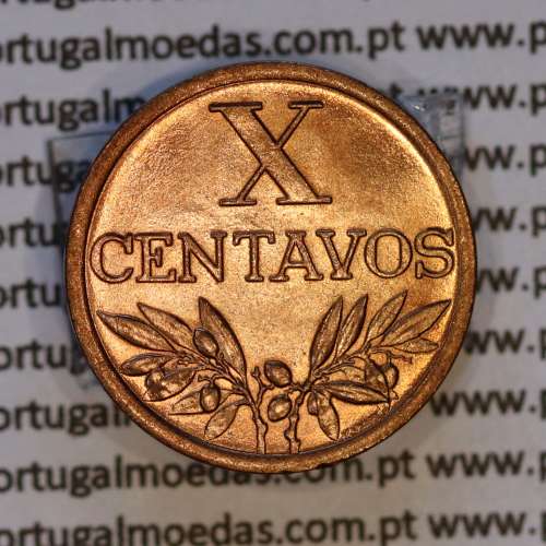 X centavos 1965 Bronze Republica Portuguesa, 10 centavos 1965 bronze, (Soberba), World Coins Portugal KM 583