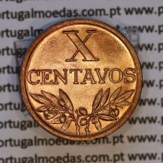 X centavos 1965 Bronze Republica Portuguesa, 10 centavos 1965 bronze, (Soberba), World Coins Portugal KM 583