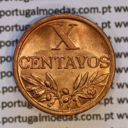 X centavos 1965 Bronze Republica Portuguesa, 10 centavos 1965 bronze, (Soberba), World Coins Portugal KM 583