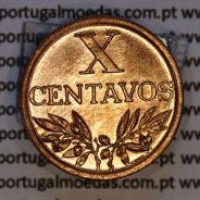 X centavos 1966 Bronze Republica Portuguesa, 10 centavos 1966 bronze, (Soberba), World Coins Portugal KM 583