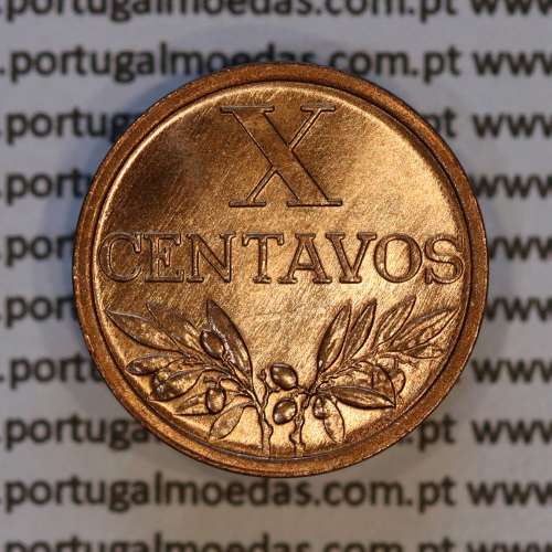 X centavos 1967 Bronze Republica Portuguesa, 10 centavos 1967 bronze, (Soberba), World Coins Portugal KM 583