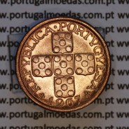 Portugal, bronze coin of 10 centavos 1967 Portuguese Republic, X centavos 1967 Bronze, (UNC), World Coins Portugal KM 583