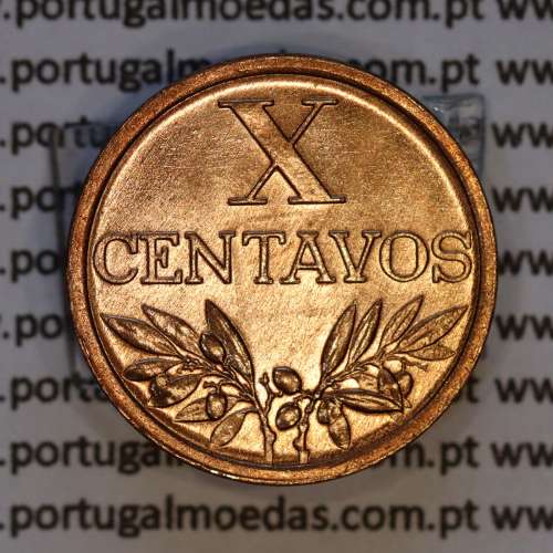 X centavos 1967 Bronze Republica Portuguesa, 10 centavos 1967 bronze, (Soberba), World Coins Portugal KM 583