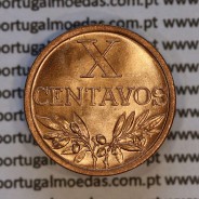 X centavos 1968 Bronze Republica Portuguesa, 10 centavos 1968 bronze, (Soberba), World Coins Portugal KM 583
