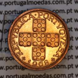 Portugal, bronze coin of 10 centavos 1968 Portuguese Republic, X centavos 1968 Bronze, (UNC), World Coins Portugal KM 583 Portugal, bronze coin of 10 centavos 1968 Portuguese Republic, X centavos 1968 Bronze, (UNC), World Coins Portugal KM 583