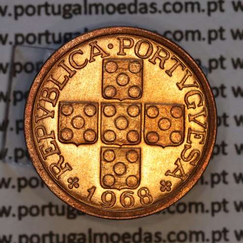 Portugal, bronze coin of 10 centavos 1968 Portuguese Republic, X centavos 1968 Bronze, (UNC), World Coins Portugal KM 583