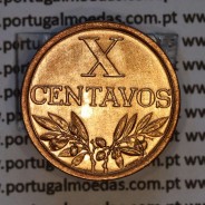 X centavos 1968 Bronze Republica Portuguesa, 10 centavos 1968 bronze, (Soberba), World Coins Portugal KM 583