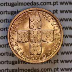 Portugal, bronze coin of 10 centavos 1969 Portuguese Republic, X centavos 1969 Bronze, (EF/UNC), World Coins Portugal KM 583 Portugal, bronze coin of 10 centavos 1969 Portuguese Republic, X centavos 1969 Bronze, (EF/UNC), World Coins Portugal KM 583