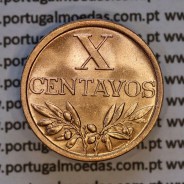 Portugal, bronze coin of 10 centavos 1969 Portuguese Republic, X centavos 1969 Bronze, (EF/UNC), World Coins Portugal KM 583