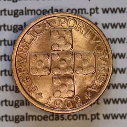 X centavos 1962 Bronze Republica Portuguesa, 10 centavos 1962 bronze, (Bela/Soberba), World Coins Portugal KM 583