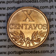 X centavos 1963 Bronze Republica Portuguesa, 10 centavos 1963 bronze, (Bela/Soberba), World Coins Portugal KM 583