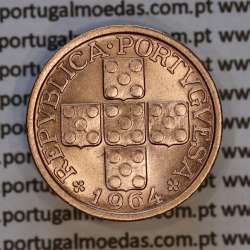 X centavos 1964 Bronze Republica Portuguesa, 10 centavos 1964 bronze, (Bela/Soberba), World Coins Portugal KM 583