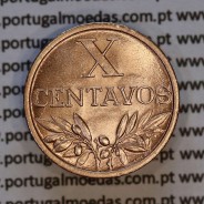 X centavos 1964 Bronze Republica Portuguesa, 10 centavos 1964 bronze, (Bela/Soberba), World Coins Portugal KM 583