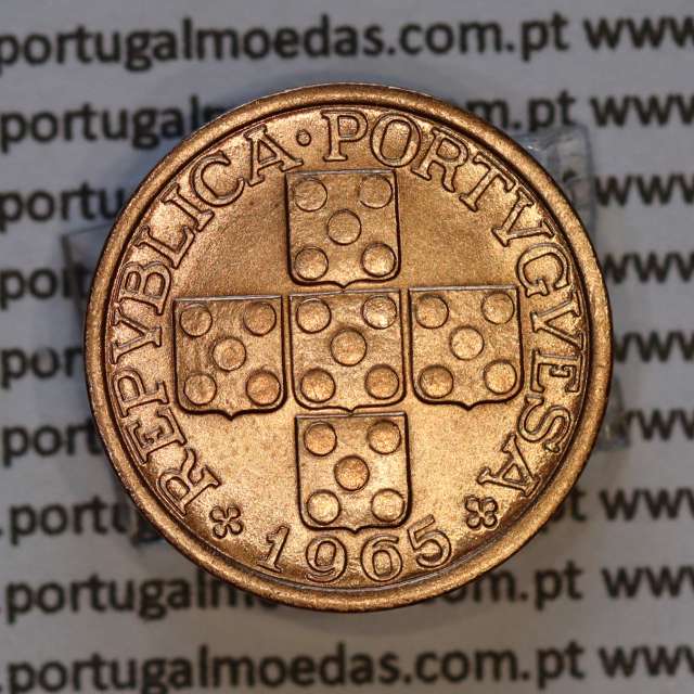 X centavos 1965 Bronze Republica Portuguesa, 10 centavos 1965 bronze, (Bela/Soberba), World Coins Portugal KM 583