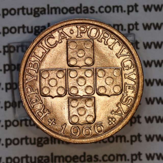 X centavos 1966 Bronze Republica Portuguesa, 10 centavos 1966 bronze, (Bela/Soberba), World Coins Portugal KM 583
