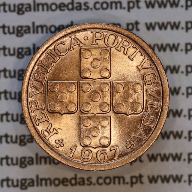 X centavos 1967 Bronze Republica Portuguesa, 10 centavos 1967 bronze, (Bela/Soberba), World Coins Portugal KM 583