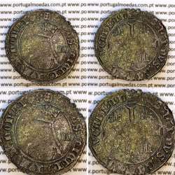 Barbuda em Bolhão D. Fernando I 1367-1383, (28 Dinheiros) Legenda: ☩SI:DNS:MICHI:AIVTOR:NON:TI፨:: / ☩FERNANDVS:REX:PORTVGALI:AL