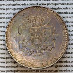 1000 réis 1910 prata D. Manuel II, Centenário da Guerra Peninsular de 1808-1814, (MBC+/Bela-), World Coins Portugal KM 558.