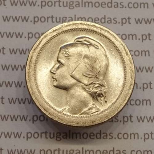 Portugal, Copper-nickel coin of 20 centavos 1921, variant "P" open in the legend "Portuguesa", (UNC), World Coins Portugal KM571