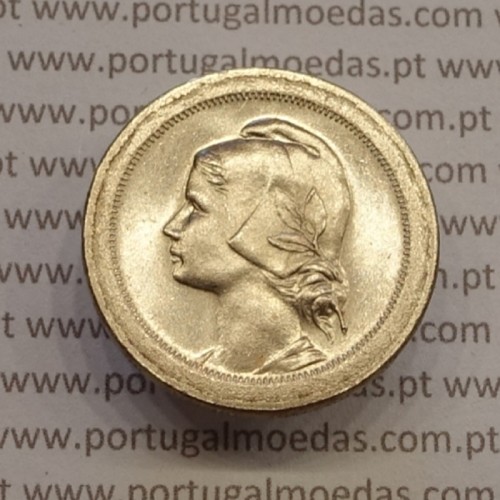 20 centavos 1921 "P" aberto, 20 centavos 1921 cupro-níquel variante "P" aberto na legenda Republica Portuguesa, (Soberba)
