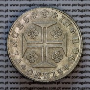 Cruzado Novo prata 1811 D. João Príncipe Regente, 480 Reis prata 1811, coroa média 30 pérolas (var.1), diadema losango 1 ponto