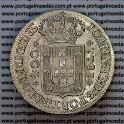 Portugal, silver coin of Cruzado Novo silver 1811 D. João Prince Regent, diamond diadem 1 point, World Coins Portugal KM 331