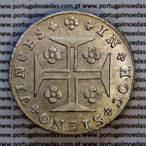 Cruzado Novo prata 1811 D. João Príncipe Regente, 480 Reis prata 1811, coroa alta e larga, diadema losango 2 pontos, (Bela+)