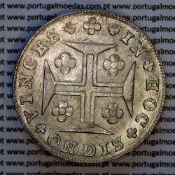 Cruzado Novo prata 1812 D. João Príncipe Regente, 480 Reis prata 1812, coroa média, diadema losango 1 ponto, (Bela/ Soberba)