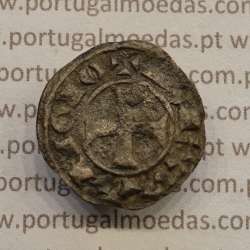 Portugal, Billon coin of Dinheiro of D. Sancho I (1185-1211), Legend: PORTVGAL / ✠ REX SANCIO, Ref. Alberto Gomes S1.02.02
