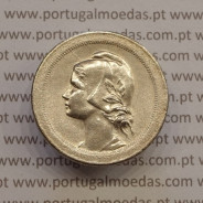 20 centavos 1921 "P" aberto, 20 centavos 1921 cuproníquel variante "P" aberto na legenda Republica Portuguesa, (Bela)