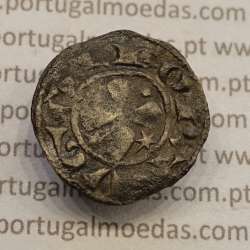 Moeda Dinheiro Bolhão de D. Sancho I (1185-1211), Legenda: PORTVGAL / ✠ REX SANCIO, Ref. Alberto Gomes S1.02.02, (MBC+)