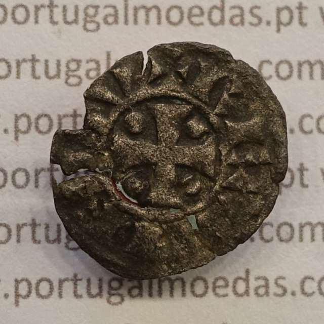 Dinheiro Bolhão de D. Afonso II (1211-1223), Legenda: PORTVGALIE / ✠ REX ALFOSV, Ref. Alberto Gomes A2.01.05, (BC)