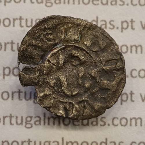 Dinheiro Bolhão de D. Afonso II (1211-1223), Legenda: PORTVGALIE / ✠ REX ALFOSV, Ref. Alberto Gomes A2.01.05, (BC)