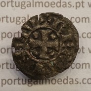 Portugal, billon coin of Dinheiro of D. Afonso II (1211-1223), Legenda: PORTVGALIE / ✠ REX ALFOSV, Ref. Alberto Gomes A2.01.05