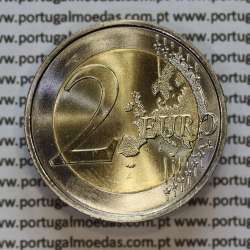 2€ euros 2015,150 Anos da Cruz Vermelha POrtuguesa, Bimetálica (Portugal, 2 Euro, 150 Years of the Portuguese Red Cross)