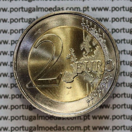 2€ euros 2015,150 Anos da Cruz Vermelha POrtuguesa, Bimetálica (Portugal, 2 Euro, 150 Years of the Portuguese Red Cross)