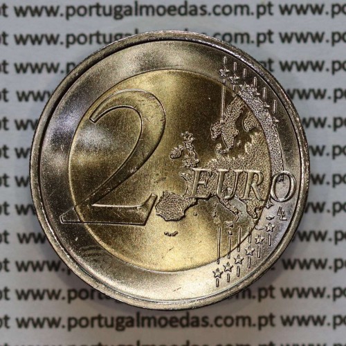 2€ euros 2015, 30 Anos da Bandeira da Europa, Bimetálica (Portugal, 2 Euro, 30 Years of the European Union Flag)