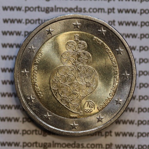 2€ "Euros", 2016, Participação Portuguesa Nos Jogos Olímpicos, Bimetálica, (2 Euro 2019,Portuguese Olympic Team for Rio 2016)