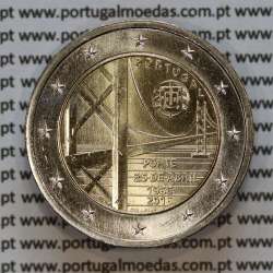 2€ euros 2016, 50 Anos da Ponte 25 de Abril, Bimetálica (Portugal, 2 Euro, 25 Abril Bridge) 2€ euros 2016, 50 Anos da Ponte 25 de Abril, Bimetálica (Portugal, 2 Euro, 25 Abril Bridge)
