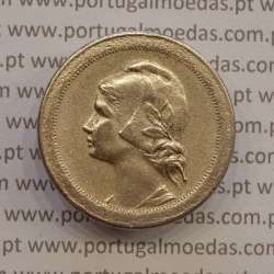 20 centavos 1921 "P", 20 centavos 1921 cuproníquel variante "P" aberto na legenda Republica Portuguesa, (MBC+)