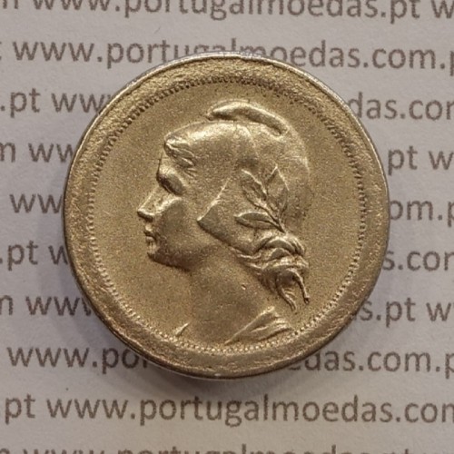 20 centavos 1921 "P", 20 centavos 1921 cuproníquel variante "P" aberto na legenda Republica Portuguesa, (MBC+)