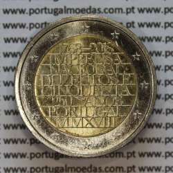 2€ euros 2018, 250 Anos imprensa Nacional Casa da Moeda, Bimetálica (Portugal, 2 Euro, INCM)